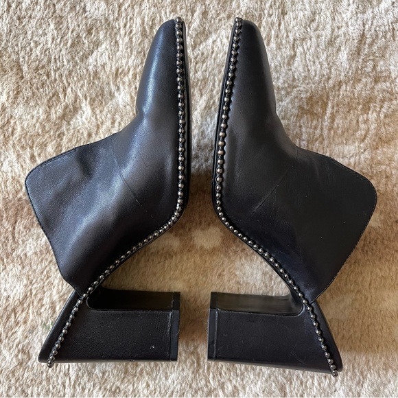 Cecelia New York  Roper Cutout Mule Heel Boho Western Style Black Leather Sz 8.5 - Picture 5 of 16